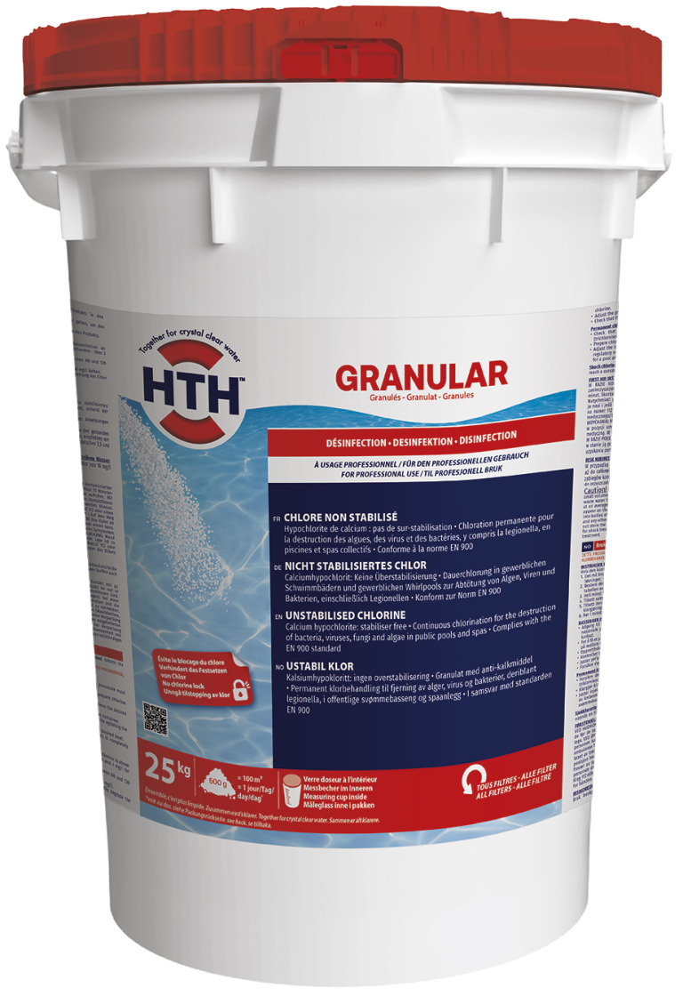 Chlore non stabilisé HTH granular granulés