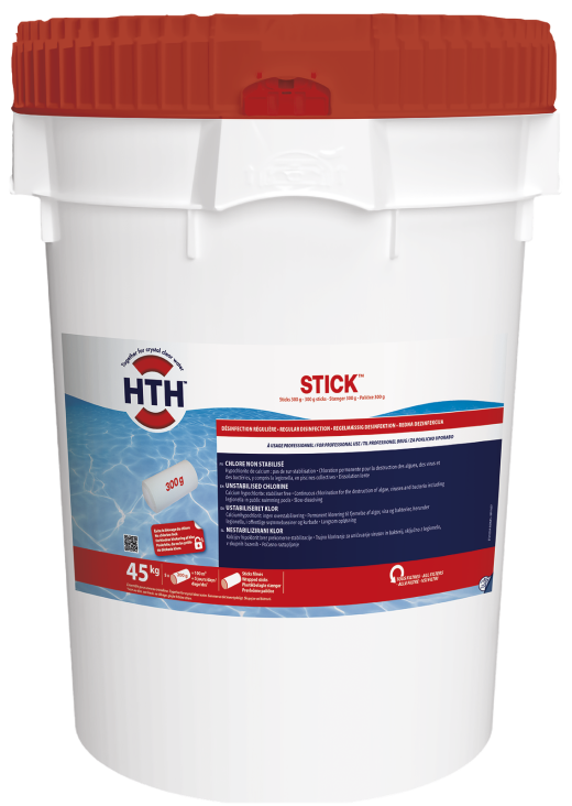 Chlore non stabilisé HTH stick 300 g, 45 kg
